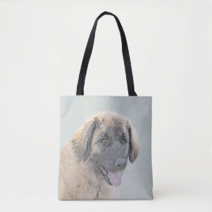 Leonberger schilderen - Kute Original Dog Art Tote Bag
