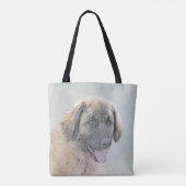 Leonberger schilderen - Kute Original Dog Art Tote Bag (Achterkant)