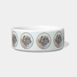 Leonberger schilderen - Kute Original Dog Art Voerbakje