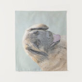 Leonberger schilderen - Kute Original Dog Art Wandkleed (Voorkant)