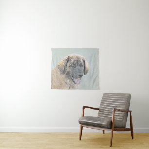 Leonberger schilderen - Kute Original Dog Art Wandkleed