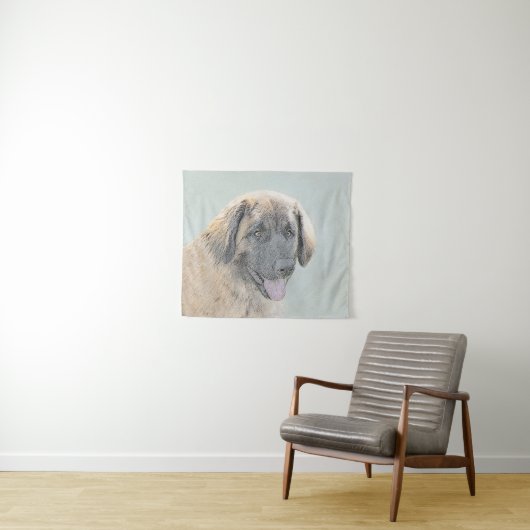 Leonberger schilderen - Kute Original Dog Art Wandkleed (In Situ (horizontaal))