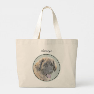 Leonberger Schilderij Leo Schattigee Originele Pet Grote Tote Bag