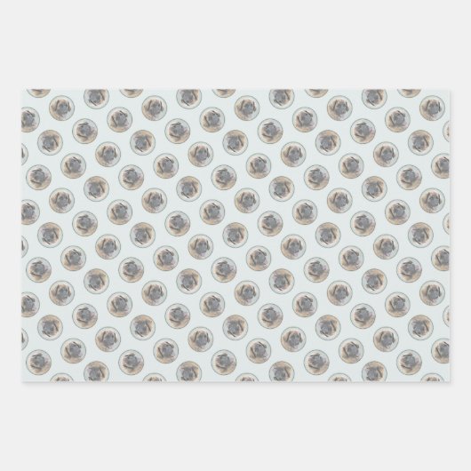 Leonberger Schilderij Leo Schattigee Originele Pet Inpakpapier Vel (Voorkant)