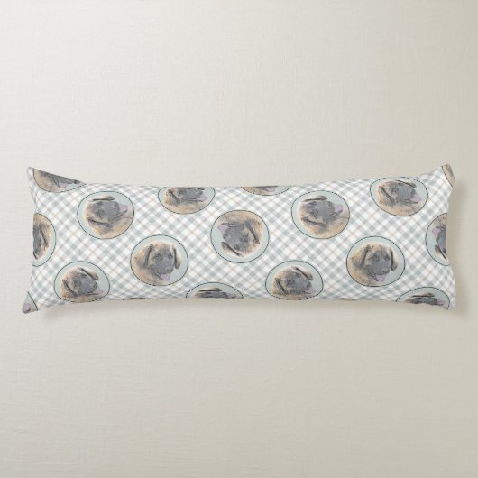 Leonberger Schilderij Leo Schattigee Originele Pet Lichaamskussen (Voorkant)