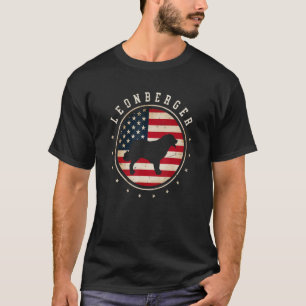 Leonberger Usa Vlag 4 juli Dog mama Dad T-shirt