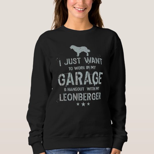 Leonberger Vader Garage Mannen Ophangen Trui (Voorkant)