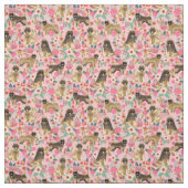 leonberger vintage florals roze stof (Swatch)