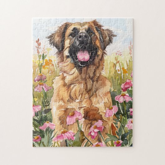 Leonberger Watercolor Puzzle Legpuzzel (Verticaal)