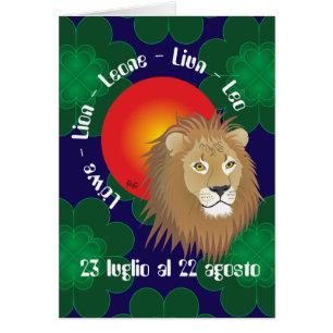 Leone 23 luglio al 22 agosto Biglietti d'auguri