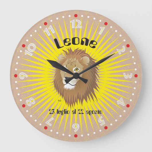 Leone 23 luglio al 22 agosto Orologio Grote Klok (Voorkant)