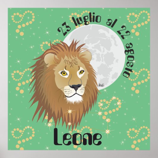 Leone 23 luglio al 22 agosto Poster (Voorkant)