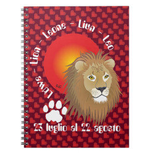 Leone 23 luglio al 22 agosto Taccuino Notitieboek