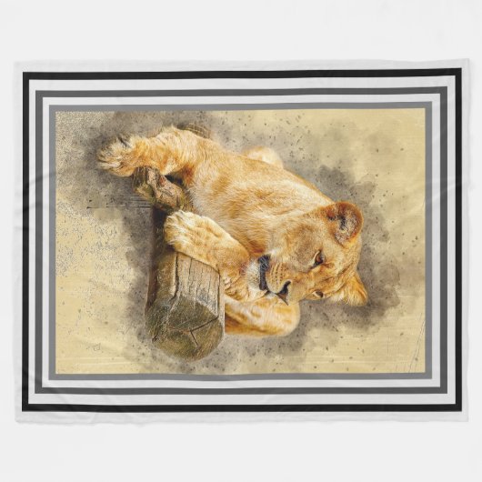 Leoness Fleece Deken (Voorkant (Horizontaal))