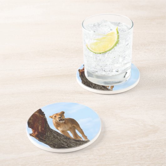 Leoness Zandsteen Onderzetter (Zijkant)