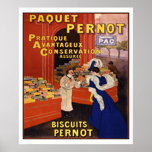 Leonetto Cappiello 1905 Biscuits Pernot Poster (Voorkant)