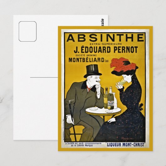 Leonetto Cappiello Absinthe ad Briefkaart (Voorkant / Achterkant)