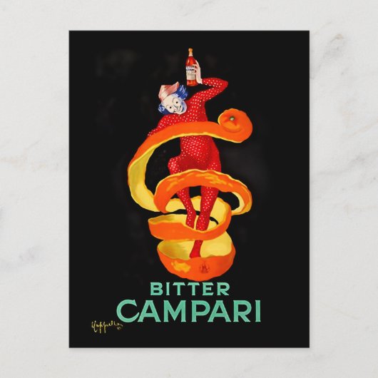 Leonetto Cappiello Bitter Orange Liqueur Poster Briefkaart (Voorkant)