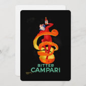 Leonetto Cappiello Bitter Oranje Liqueur Poster Kaart (Voorkant / Achterkant)