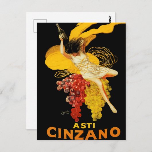 Leonetto Cappiello Cinzano Cocktail Reclame Briefkaart (Voorkant / Achterkant)