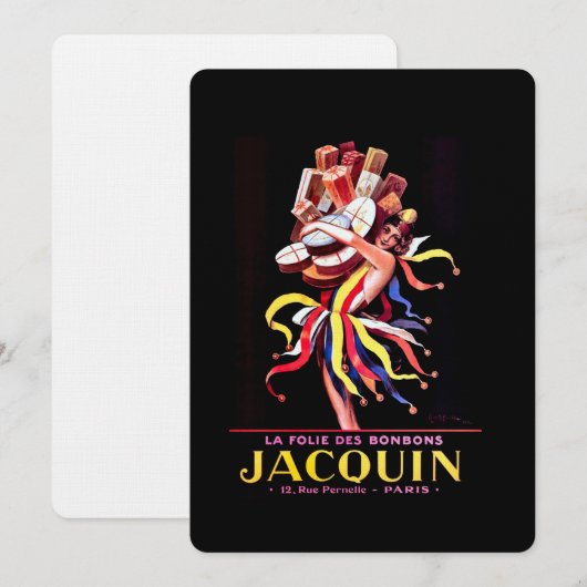 Leonetto Cappiello Jacquin Bonbon Adverteren Kaart (Voorkant / Achterkant)