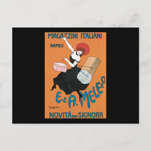 Leonetto Cappiello Magazzini Italiani Briefkaart (Voorkant)