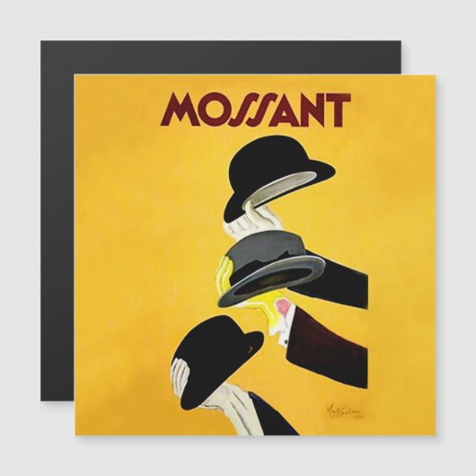 Leonetto Cappiello Mossant Hoed Advertentieposter Magnetische Uitnodiging (Voorkant / Achterkant)