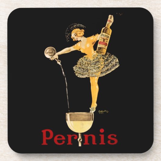 Leonetto Cappiello Pernis Wine Adverteren Poster Bier Onderzetter (Voorkant)
