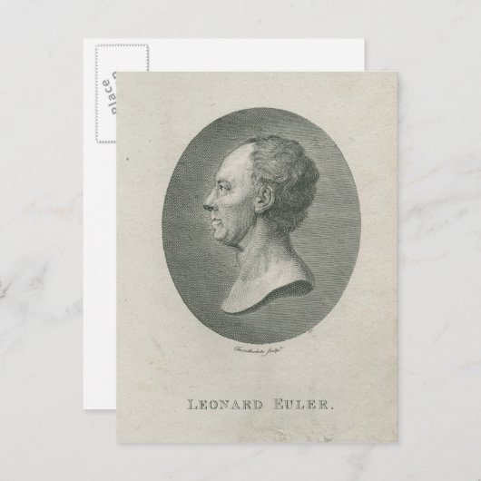 Leonhard Euler Briefkaart (Voorkant / Achterkant)