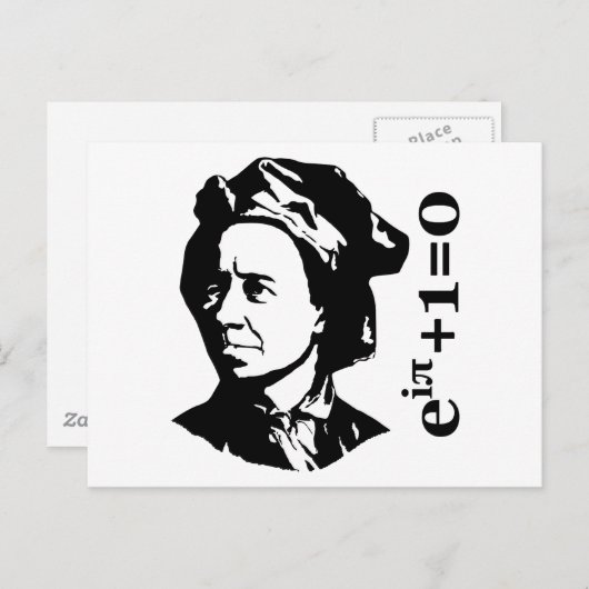 Leonhard Euler Briefkaart (Voorkant / Achterkant)