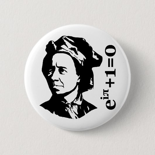 Leonhard Euler Ronde Button 5,7 Cm (Voorkant)