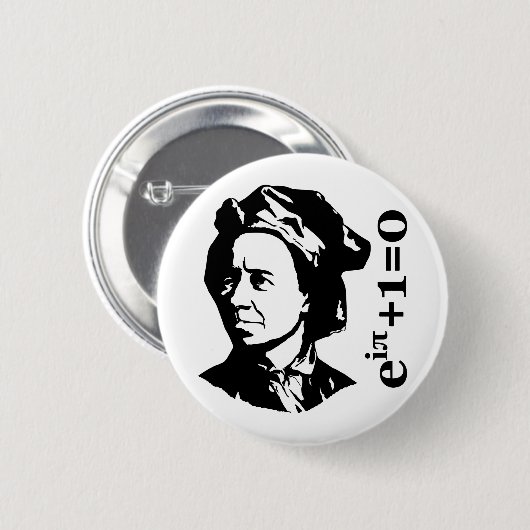 Leonhard Euler Ronde Button 5,7 Cm (Voorkant /achterkant)