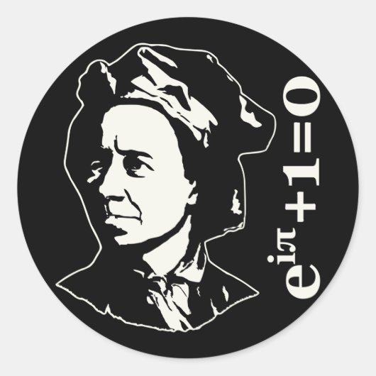 Leonhard Euler Ronde Sticker (Voorkant)