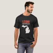 Leoni Michigan Verenigde Staten Reizen Michigan T-shirt (Voorkant volledig)