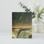 Leonid Meteor Storm Painting uit 1883 Briefkaart (Staand voorkant)