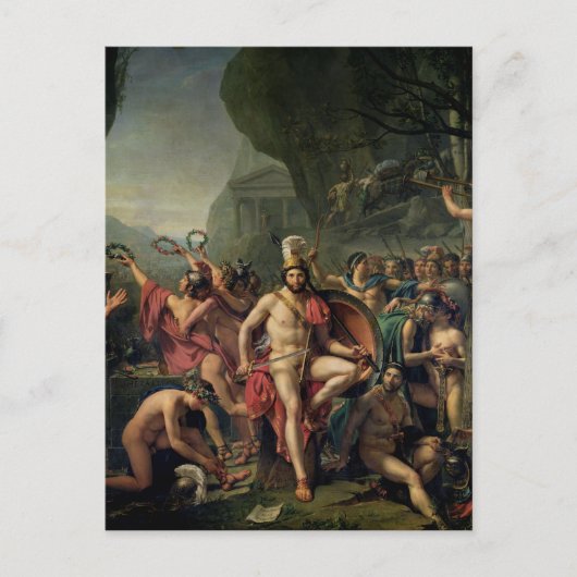 Leonidas bij Thermopylae Briefkaart (Voorkant)