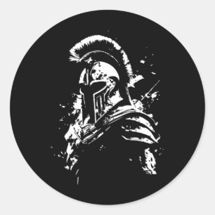 Leonidas Spartan Helm Gym Sparta Workout Grieks W Ronde Sticker