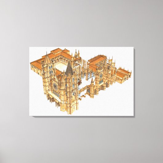 Leonkathedraal. Spanje Canvas Afdruk (Voorkant)