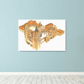 Leonkathedraal. Spanje Canvas Afdruk (Insitu (Houten vloer))
