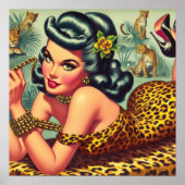  Leopar Print Pin Up (Voorkant)