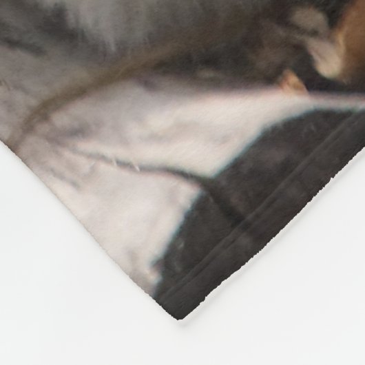 Leopard 002 fleece deken (Hoek)