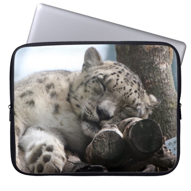 Leopard 002 laptop sleeve (Voorkant)