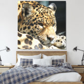 Leopard 004 canvas afdruk (Insitu (Slaapkamer))