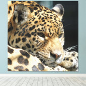 Leopard 004 canvas afdruk (Insitu (Houten vloer))