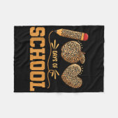 Leopard 100 dagen school 100e dag leraren Pupi Fleece Deken (Voorkant (Horizontaal))