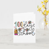 Leopard 100 Dagen School Schattigee Potlood Lerare Kaart (Gele Bloem)