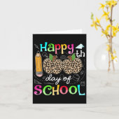 Leopard 100 dagen van de leraar van de school Stud Kaart (Gele Bloem)