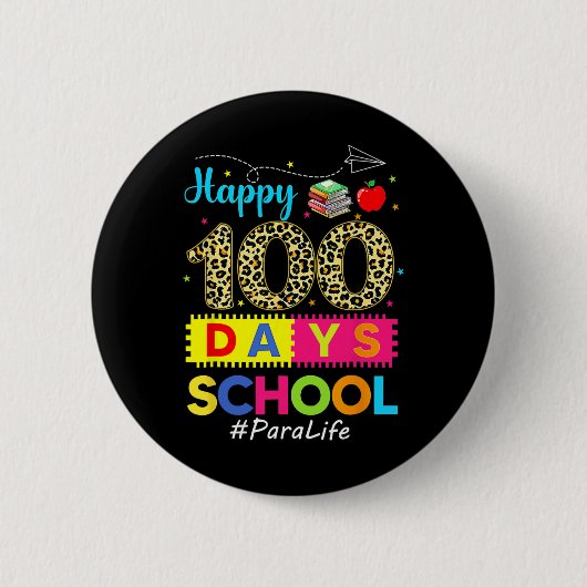 Leopard 100e dag schoolverlaters 100 dagen Sma Ronde Button 5,7 Cm (Voorkant)