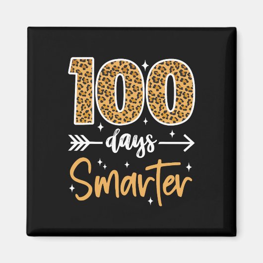 Leopard 100ste dag van schoolleraar Kinder 100 dag Magneet (Voorkant)