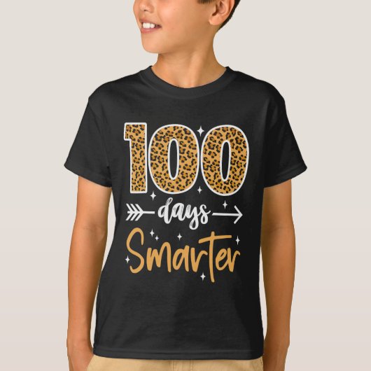 Leopard 100ste dag van schoolleraar Kinder 100 dag T-shirt (Voorkant)